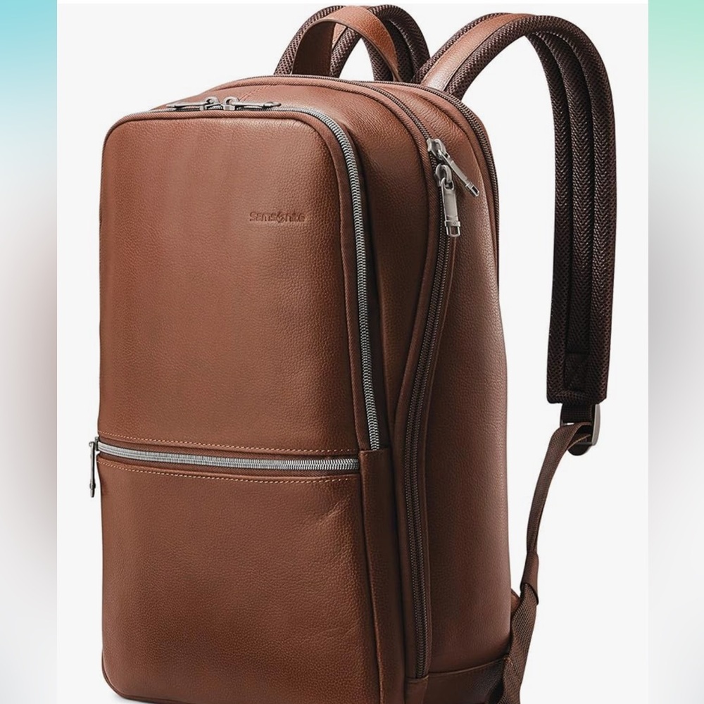 Samsonite Classic Leather Slim Backpack